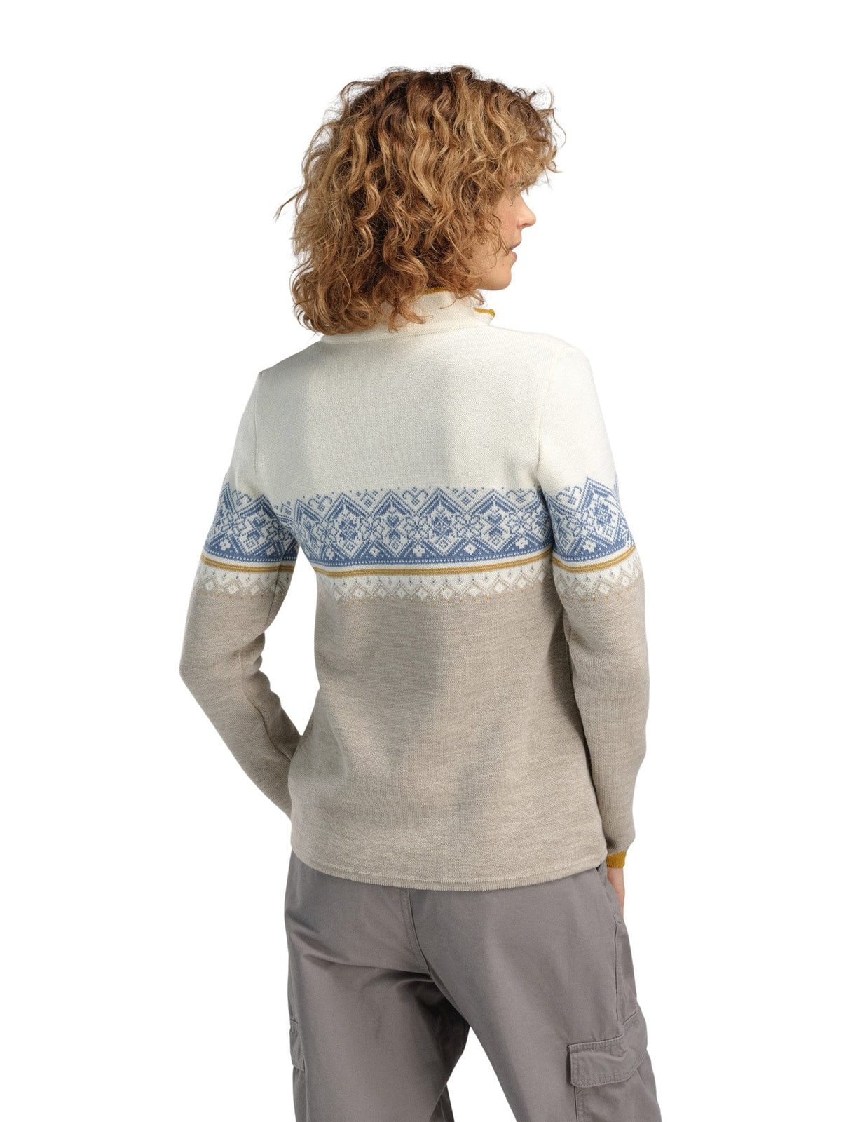 Dale of Norway Moritz Women’s Sweater - Merino Wool Sand Offwhite Blueshadow