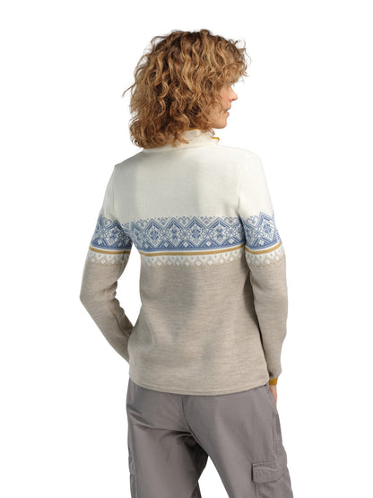 Dale of Norway Moritz Women’s Sweater - Merino Wool Sand Offwhite Blueshadow