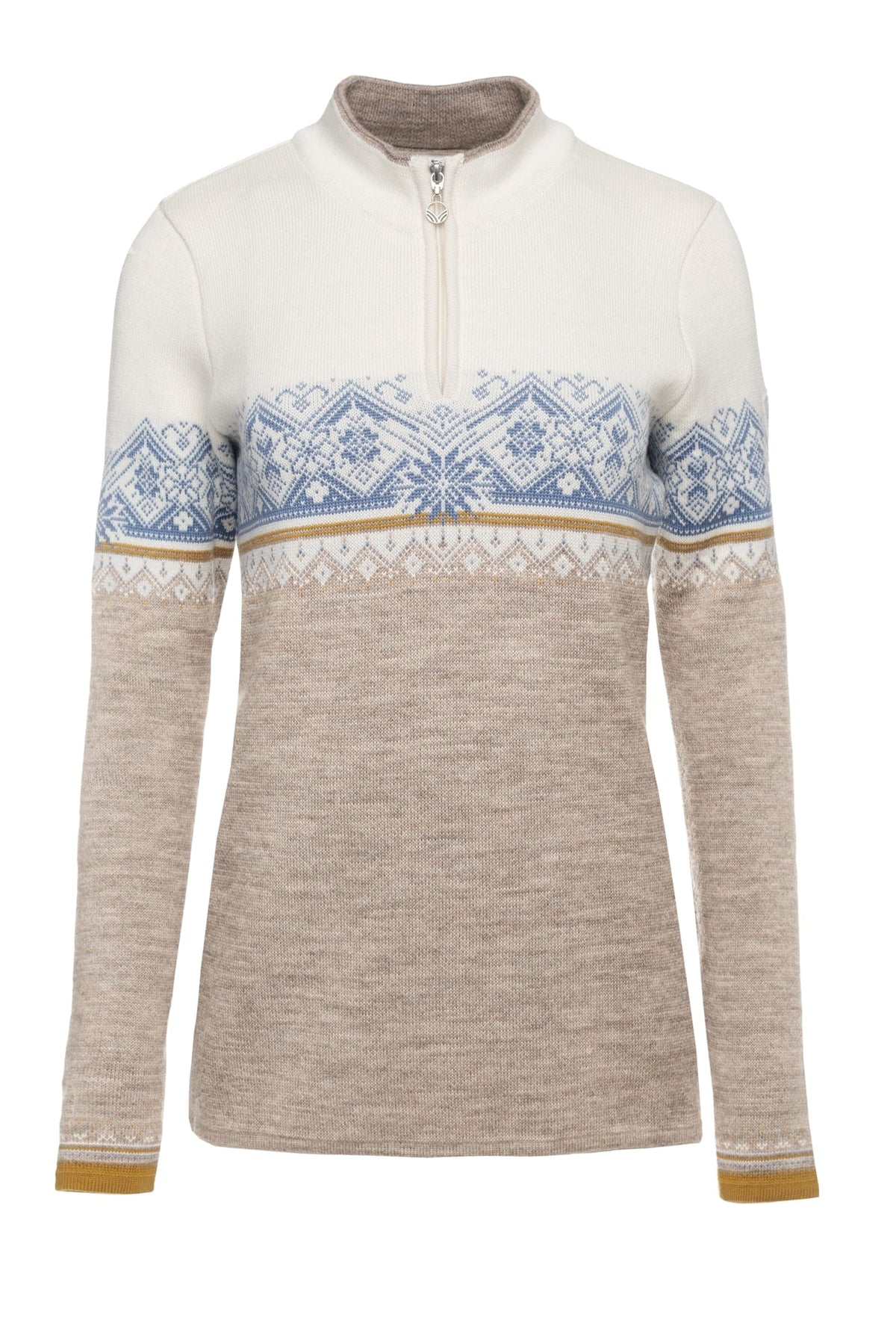 Dale of Norway Moritz Women’s Sweater - Merino Wool Sand Offwhite Blueshadow