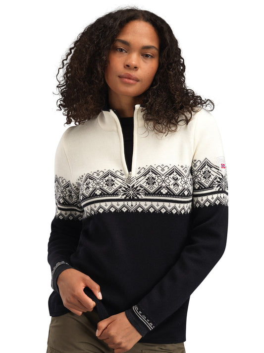 Dale of Norway Moritz Women’s Sweater - Merino Wool BLACK WHITE DARKCHARCOAL