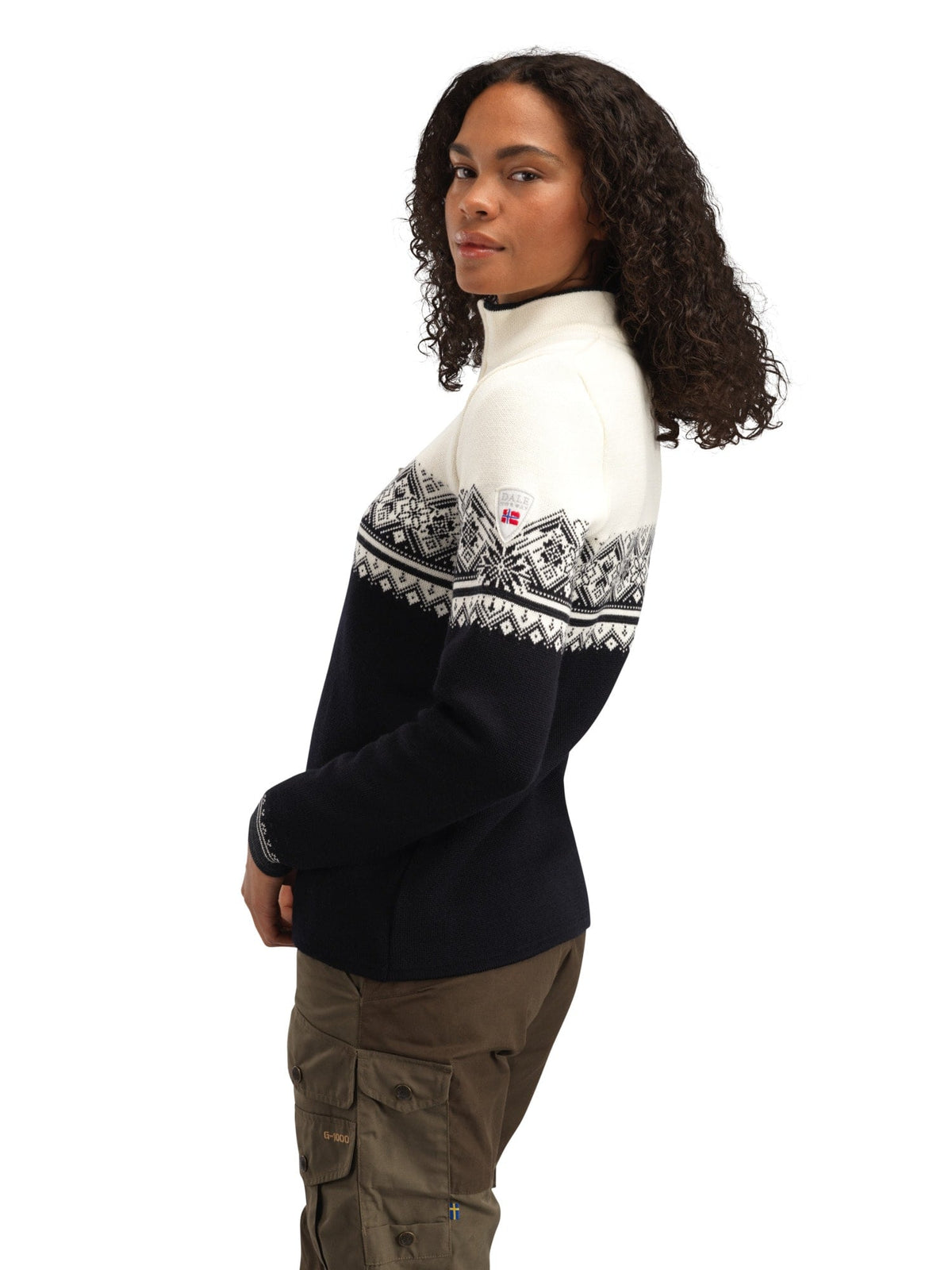 Dale of Norway Moritz Women’s Sweater - Merino Wool BLACK WHITE DARKCHARCOAL
