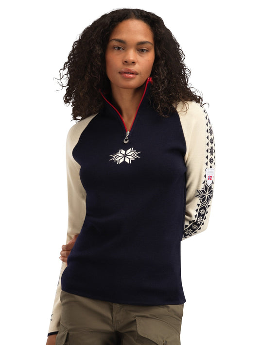 Dale of Norway Geilo Fem Sweater Navy Offwhite Raspberry