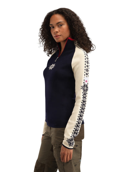 Dale of Norway Geilo Fem Sweater Navy Offwhite Raspberry