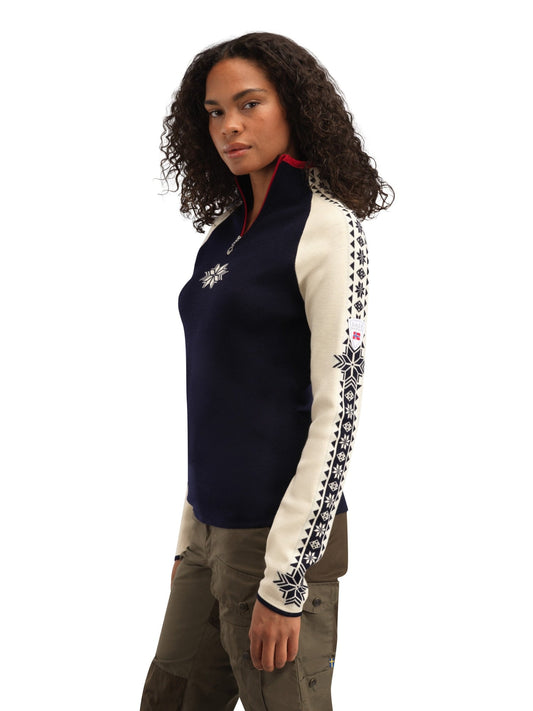 Dale of Norway Geilo Fem Sweater Navy Offwhite Raspberry