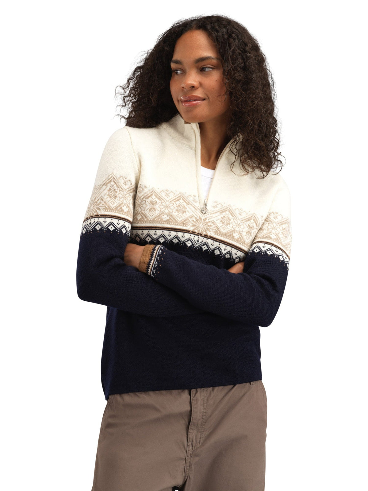 Dale of Norway Moritz Women’s Sweater - Merino Wool NAVY BRONZE BEIGE OFFWHITE