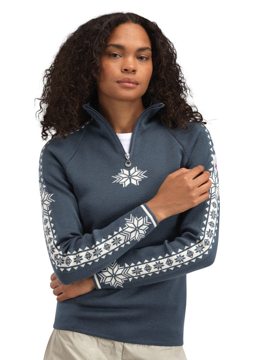 Dale of Norway Geilo Fem Sweater Steel Offwhite
