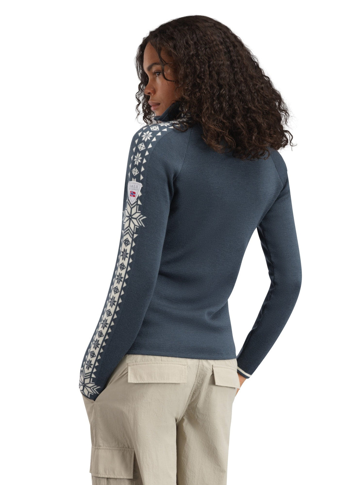 Dale of Norway Geilo Fem Sweater Steel Offwhite
