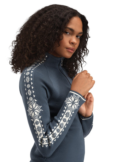 Dale of Norway Geilo Fem Sweater Steel Offwhite