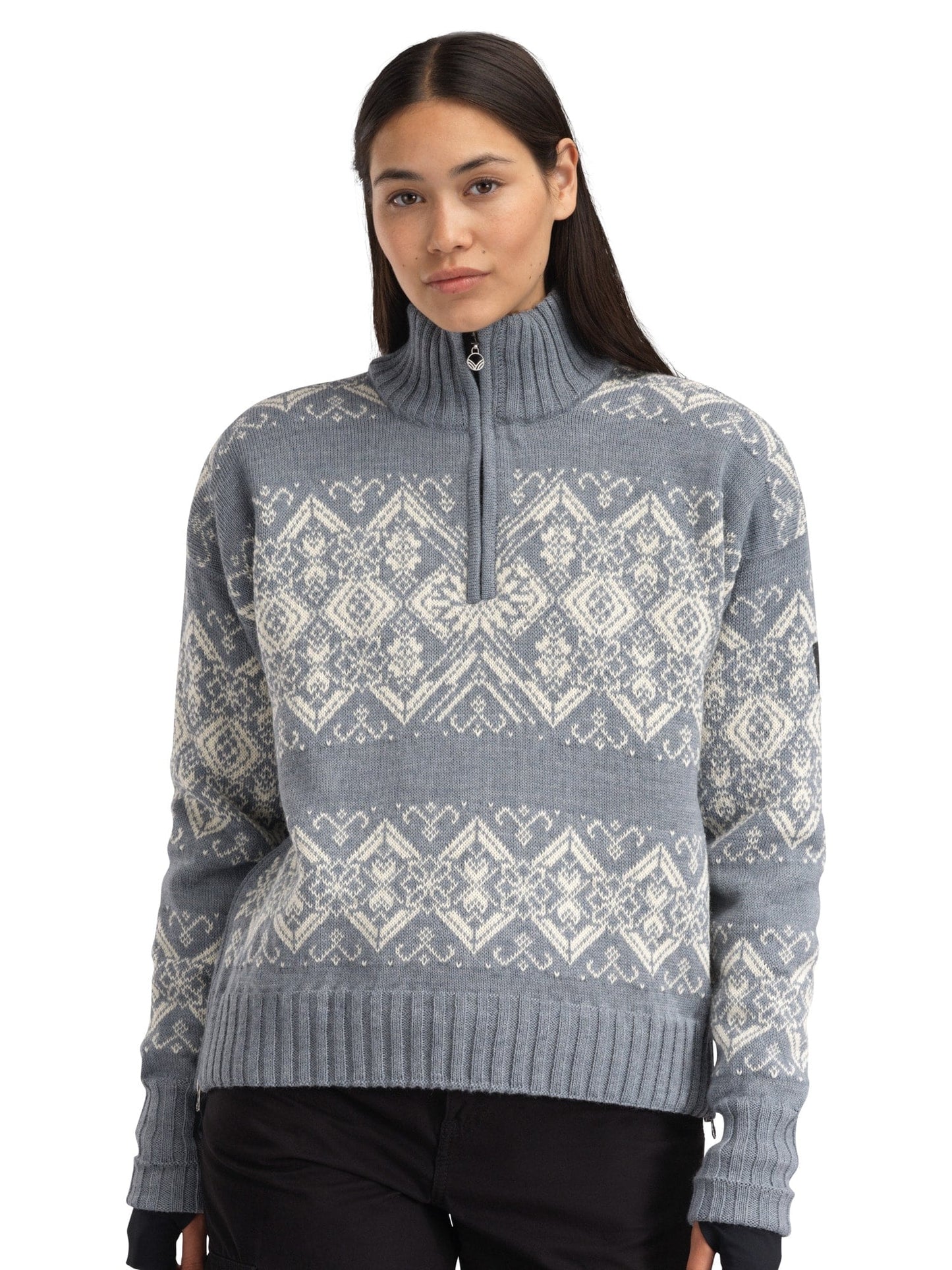 Dale of Norway Roset Windproof Women's Sweater Blue Mel. Off White