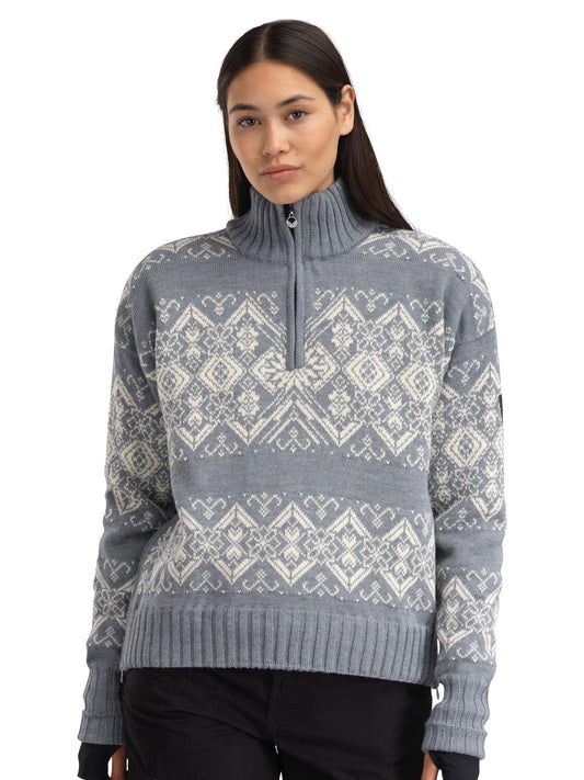 Dale of Norway Roset Windproof Women's Sweater Blue Mel. Off White