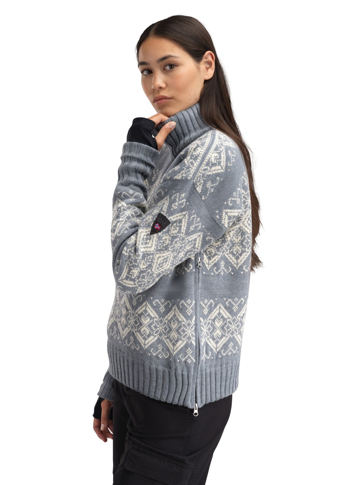 Dale of Norway Roset Windproof Women's Sweater Blue Mel. Off White