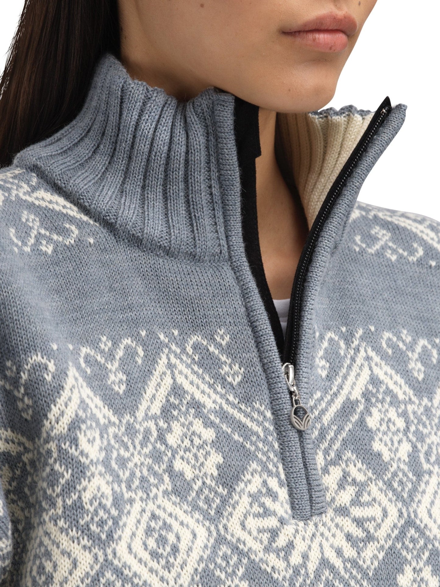 Dale of Norway Roset Windproof Women's Sweater Blue Mel. Off White