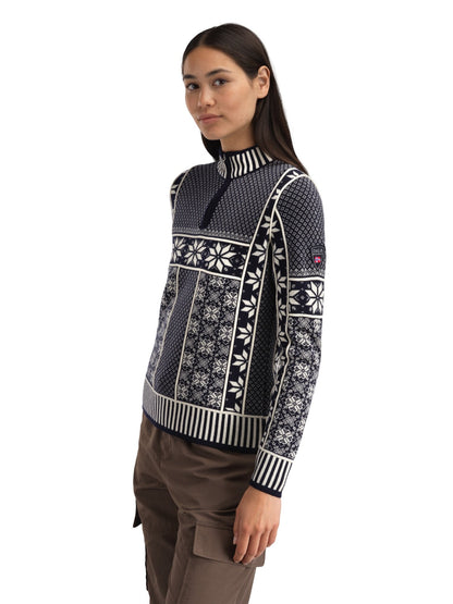Dale of Norway Vardåsen Women's Sweater Marine Offwhite