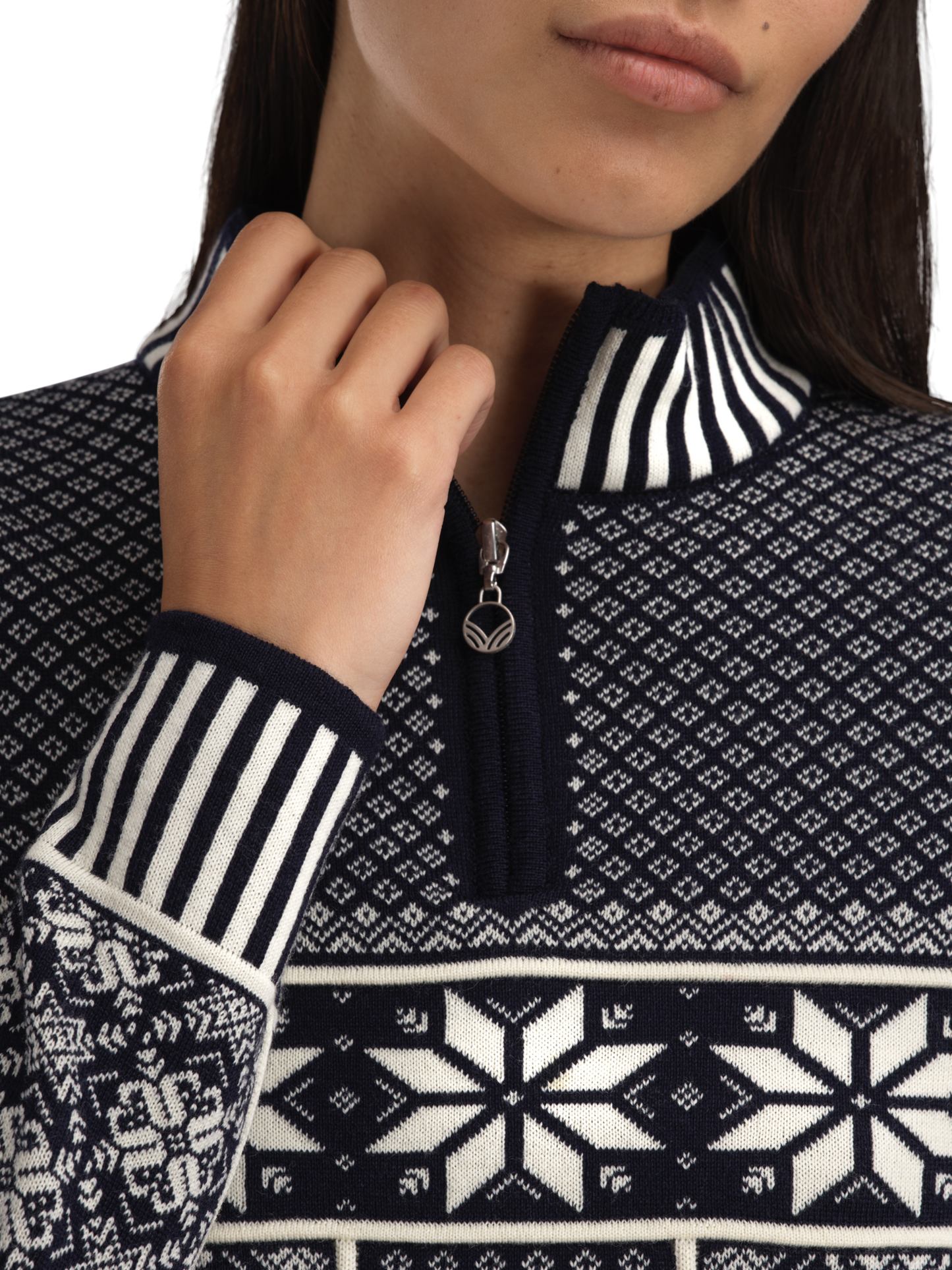 Dale of Norway Vardåsen Women's Sweater Marine Offwhite