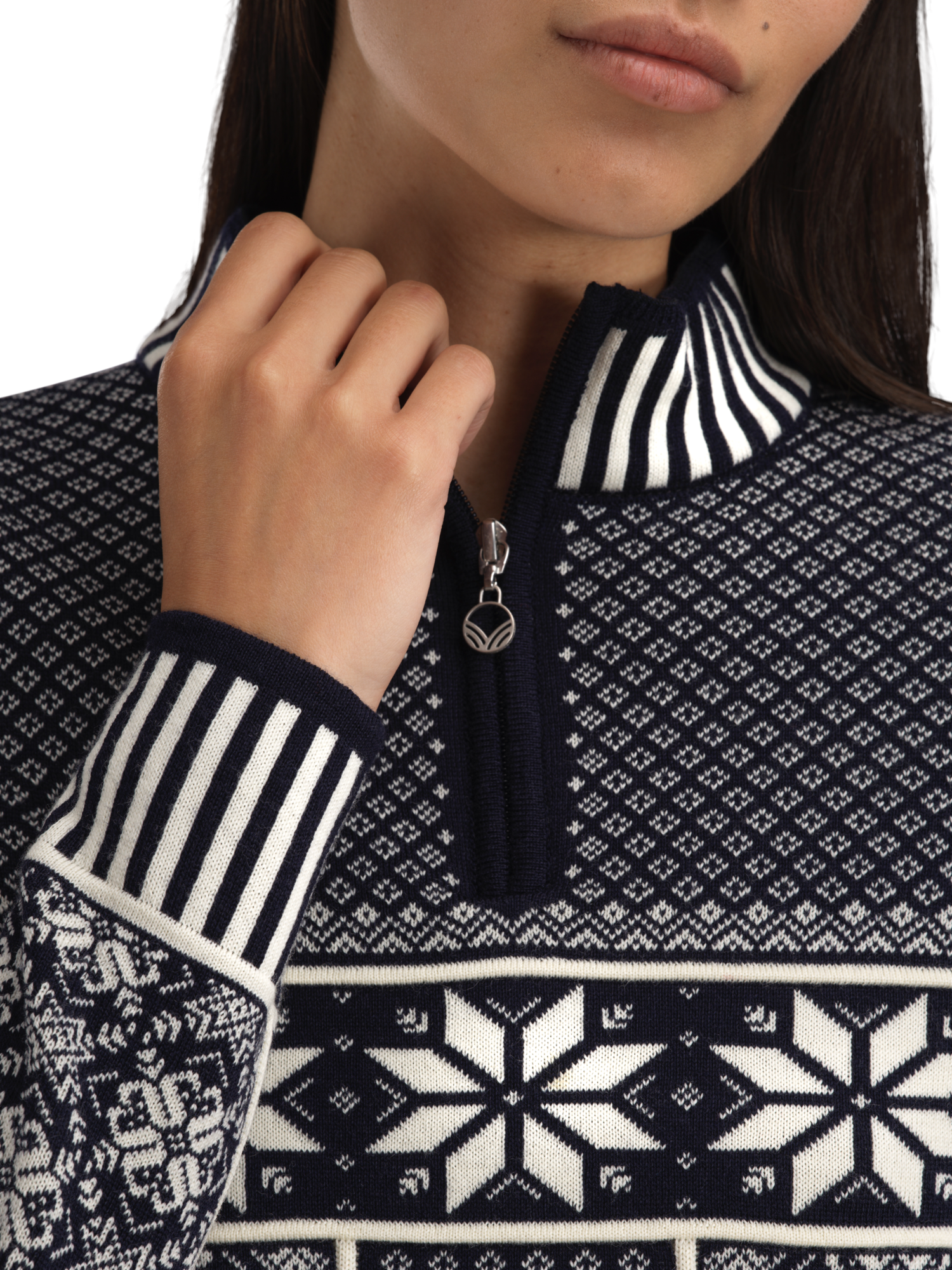 Dale of Norway Vardåsen Women's Sweater Marine Offwhite