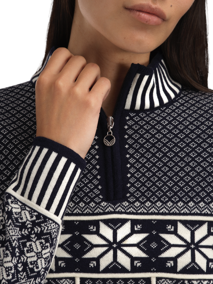 Dale of Norway Vardåsen Women's Sweater Marine Offwhite