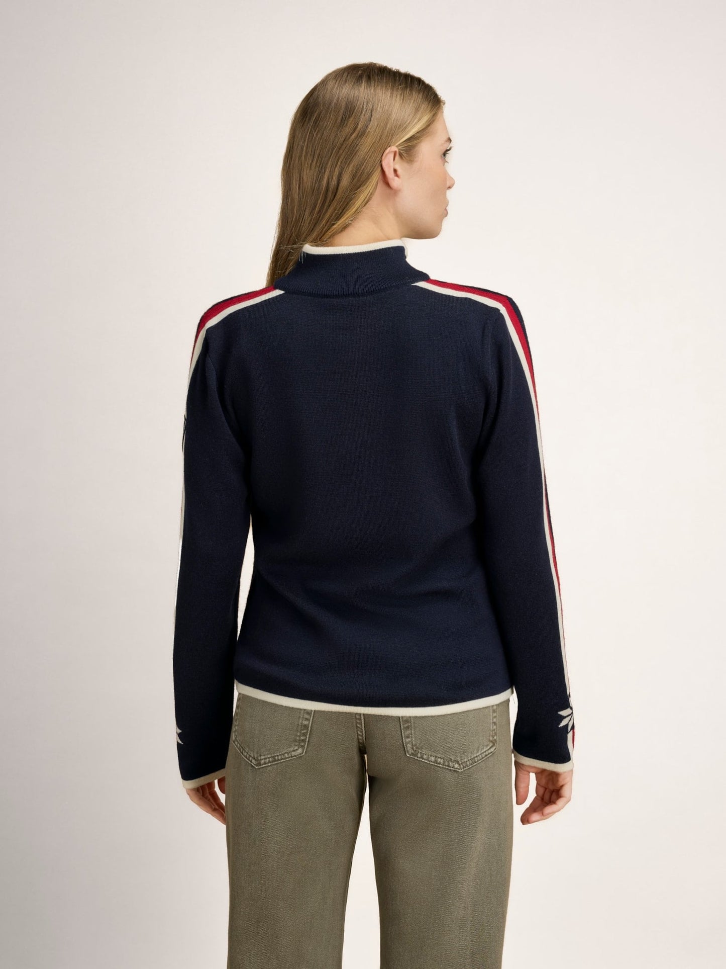 Dale of Norway Nåle Feminine Sweater Navy Offwhite Red Rose