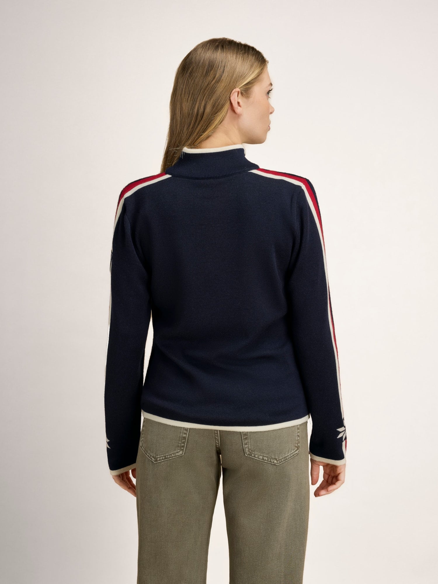 Dale of Norway Nåle Feminine Sweater Navy Offwhite Red Rose