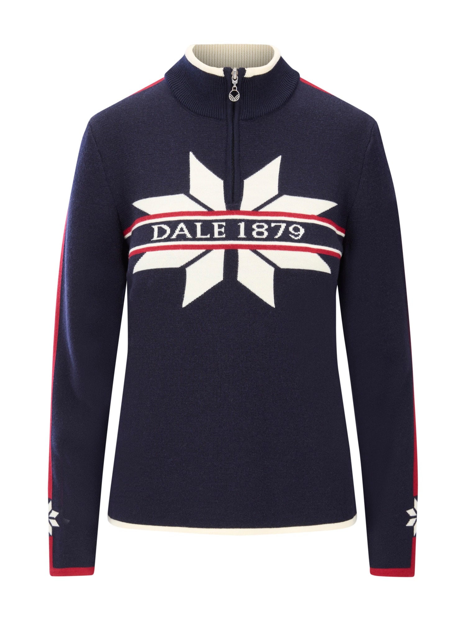 Dale of Norway Nåle Feminine Sweater Navy Offwhite Red Rose