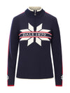 Navy Offwhite Red Rose