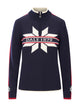 Navy Offwhite Red Rose
