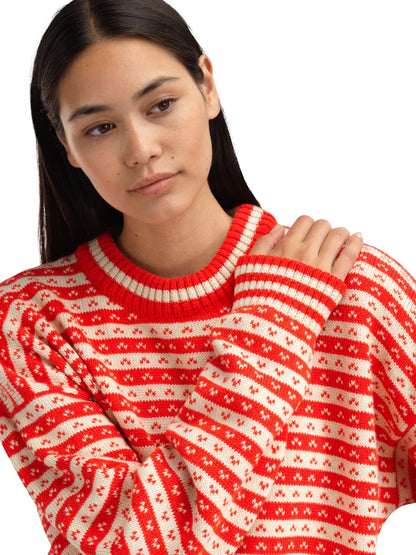 Dale of Norway Skipsleia Unisex Sweater Roth Red Natural White