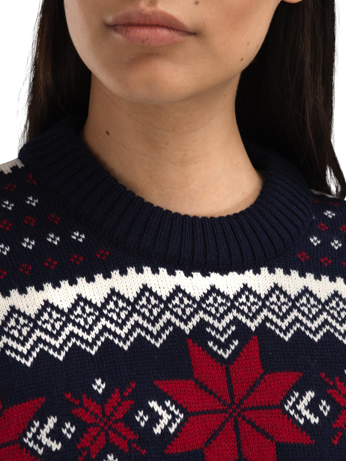 Dale of Norway Egersund Women's sweater Navy Off White Red Rose