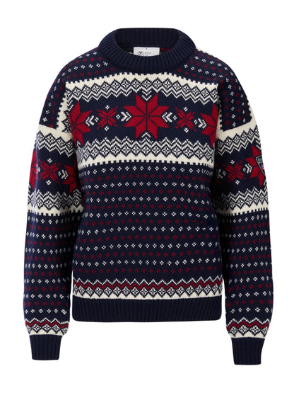 Dale of Norway Egersund Women's sweater Navy Off White Red Rose