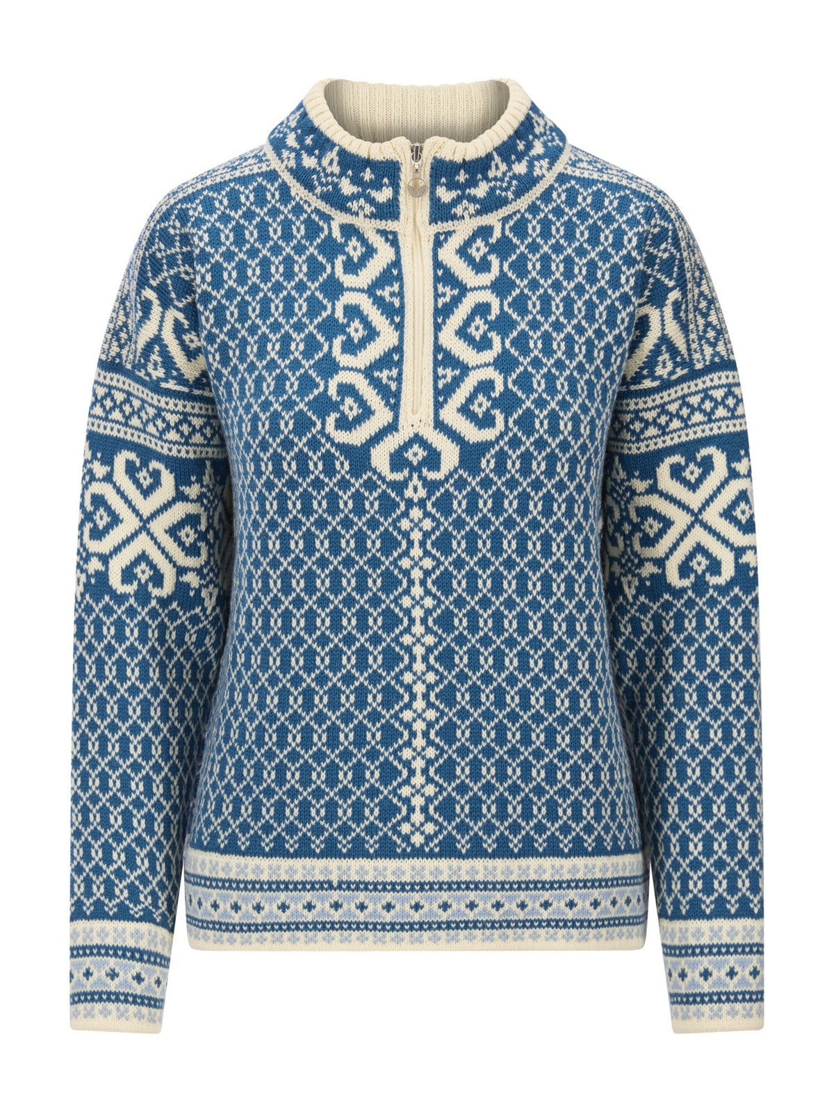 Dale of Norway Leknes Women's Sweater Arctic Blue Off White Navy