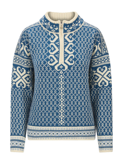 Dale of Norway Leknes Women's Sweater Arctic Blue Off White Navy