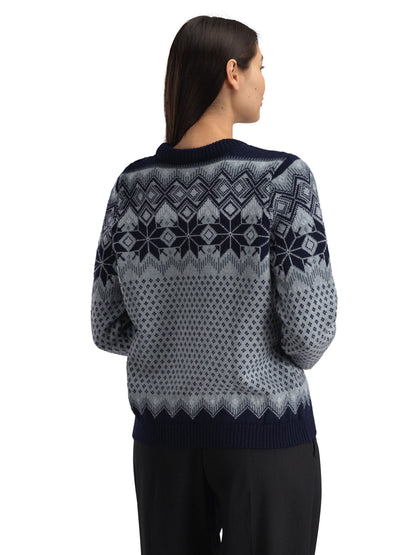 Dale of Norway Vilja Women's Sweater Navy Mid Blue Mel. Steel