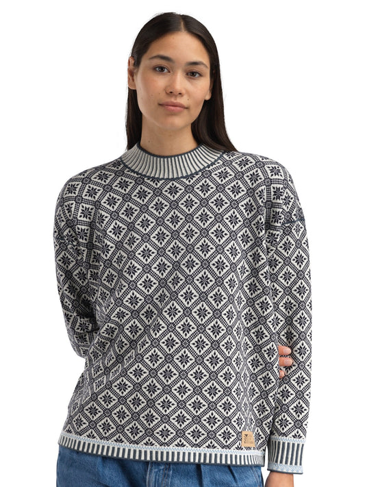 Dale of Norway Langøy Fem Sweater Marine Offwhite
