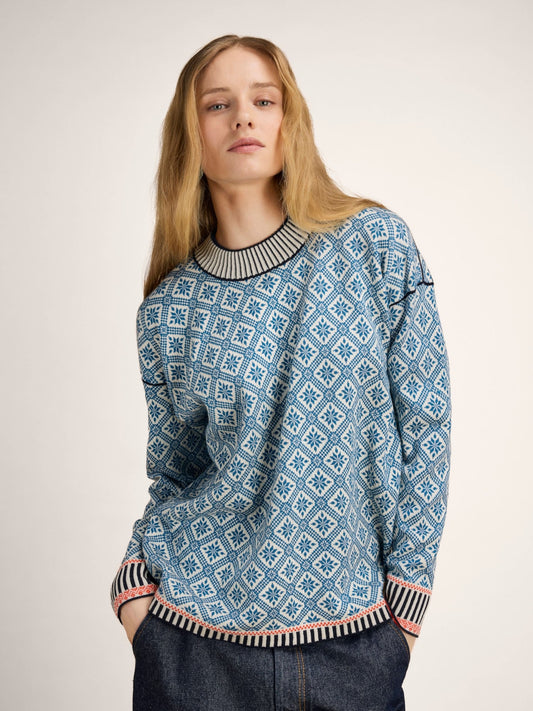 Dale of Norway Langøy Fem Sweater Arctic Blue Offwhite