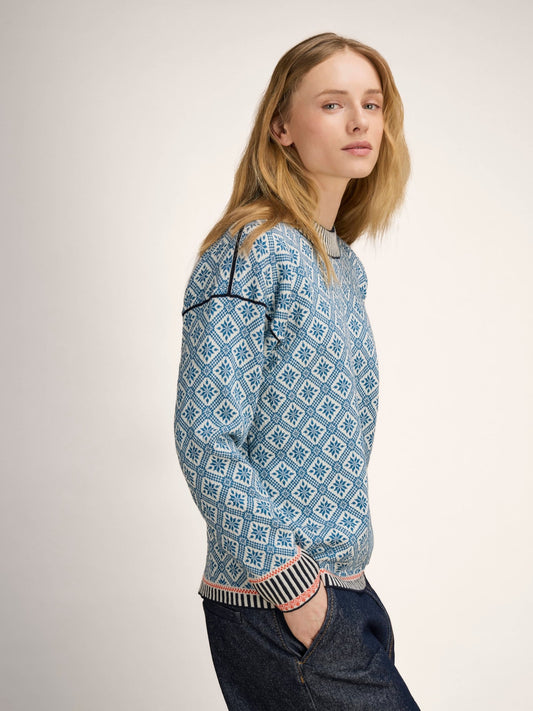 Dale of Norway Langøy Fem Sweater Arctic Blue Offwhite