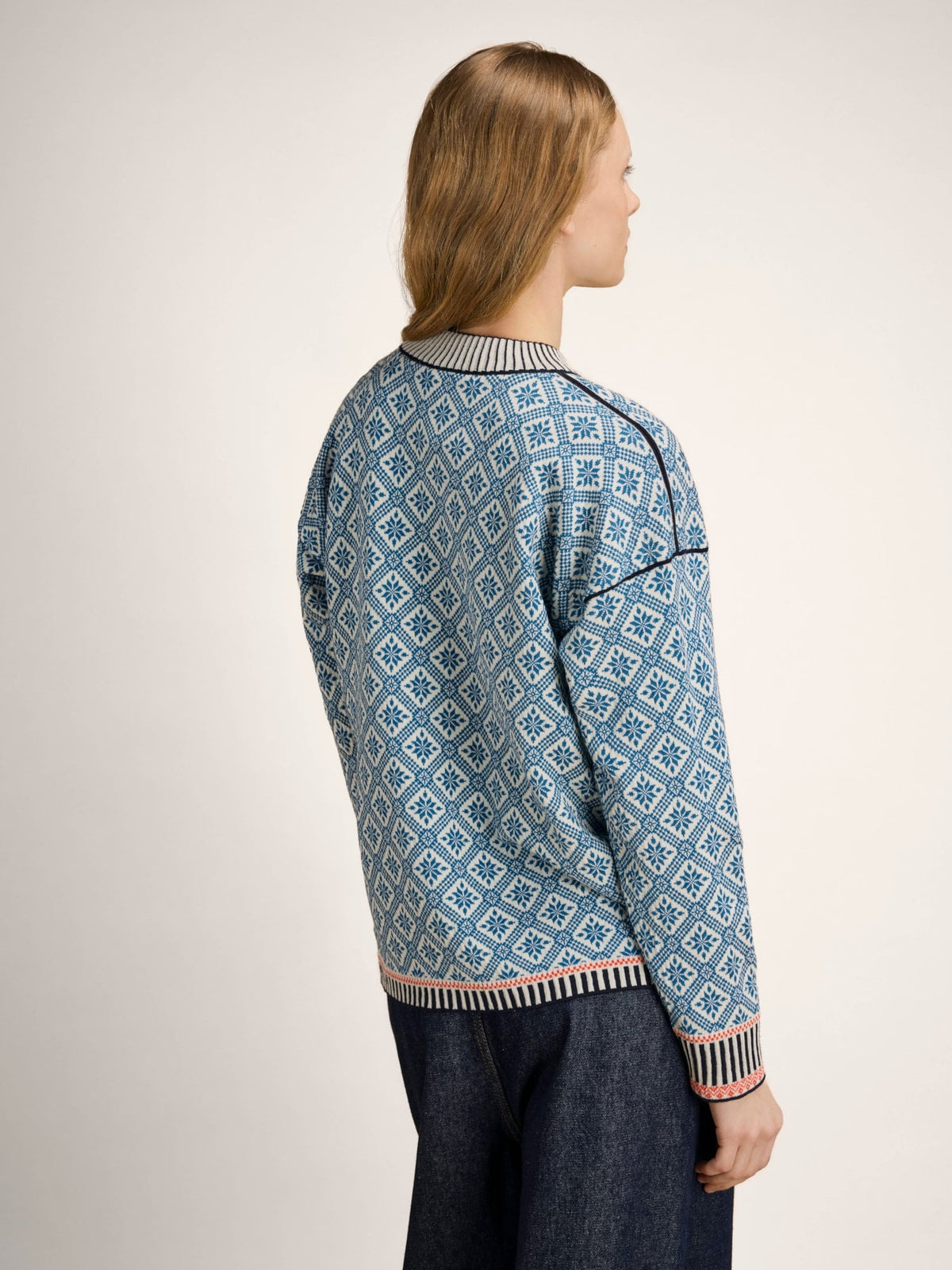 Dale of Norway Langøy Fem Sweater Arctic Blue Offwhite