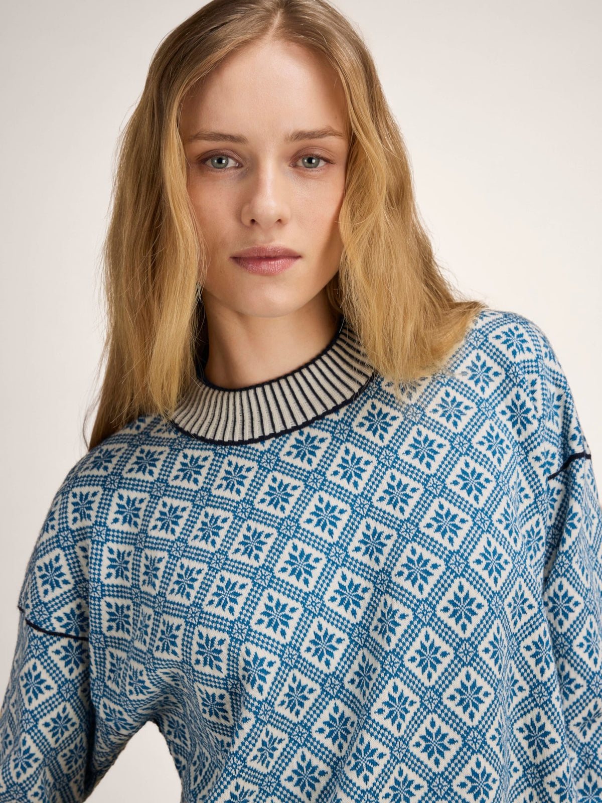 Dale of Norway Langøy Fem Sweater Arctic Blue Offwhite