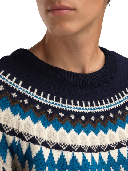 Dale of Norway Losna Men's Sweater Coffee Navy Arctic Blue