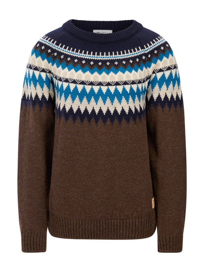 Dale of Norway Losna Men's Sweater Coffee Navy Arctic Blue