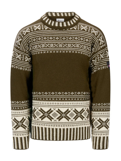 Dale of Norway Torridal Men's Sweater Army Green Off White