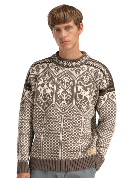 Dale of Norway 1994 Men's Sweater Nutmeg Natural White Vanilla Sugar