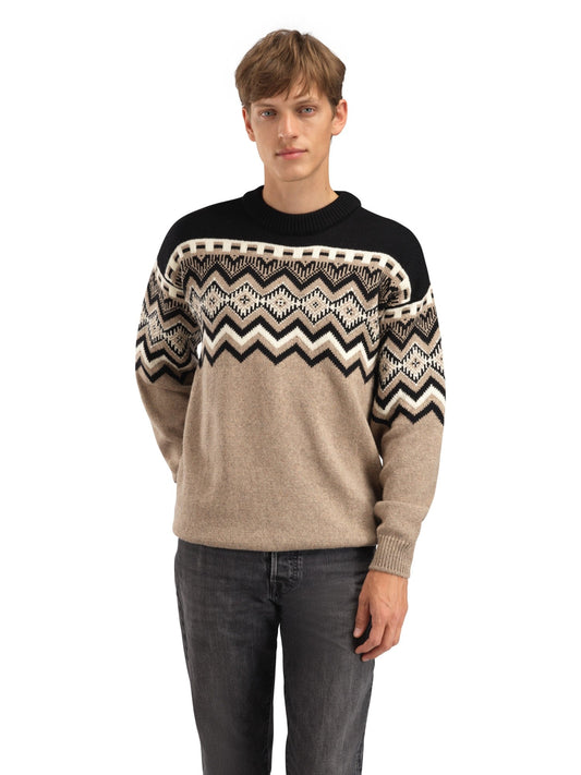 Dale of Norway Randaberg Sweater Maculine Brown Black Offwhite