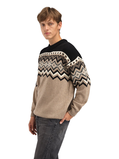 Dale of Norway Randaberg Sweater Maculine Brown Black Offwhite