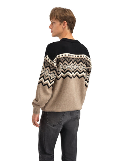Dale of Norway Randaberg Sweater Maculine Brown Black Offwhite