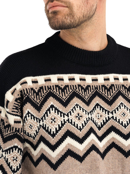 Dale of Norway Randaberg Sweater Maculine Brown Black Offwhite