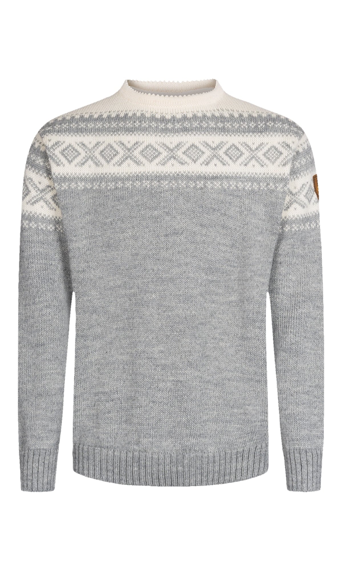 Dale of Norway Cortina 1956 Unisex Sweater - Norwegian Wool Light Charcoal Mel Off-white