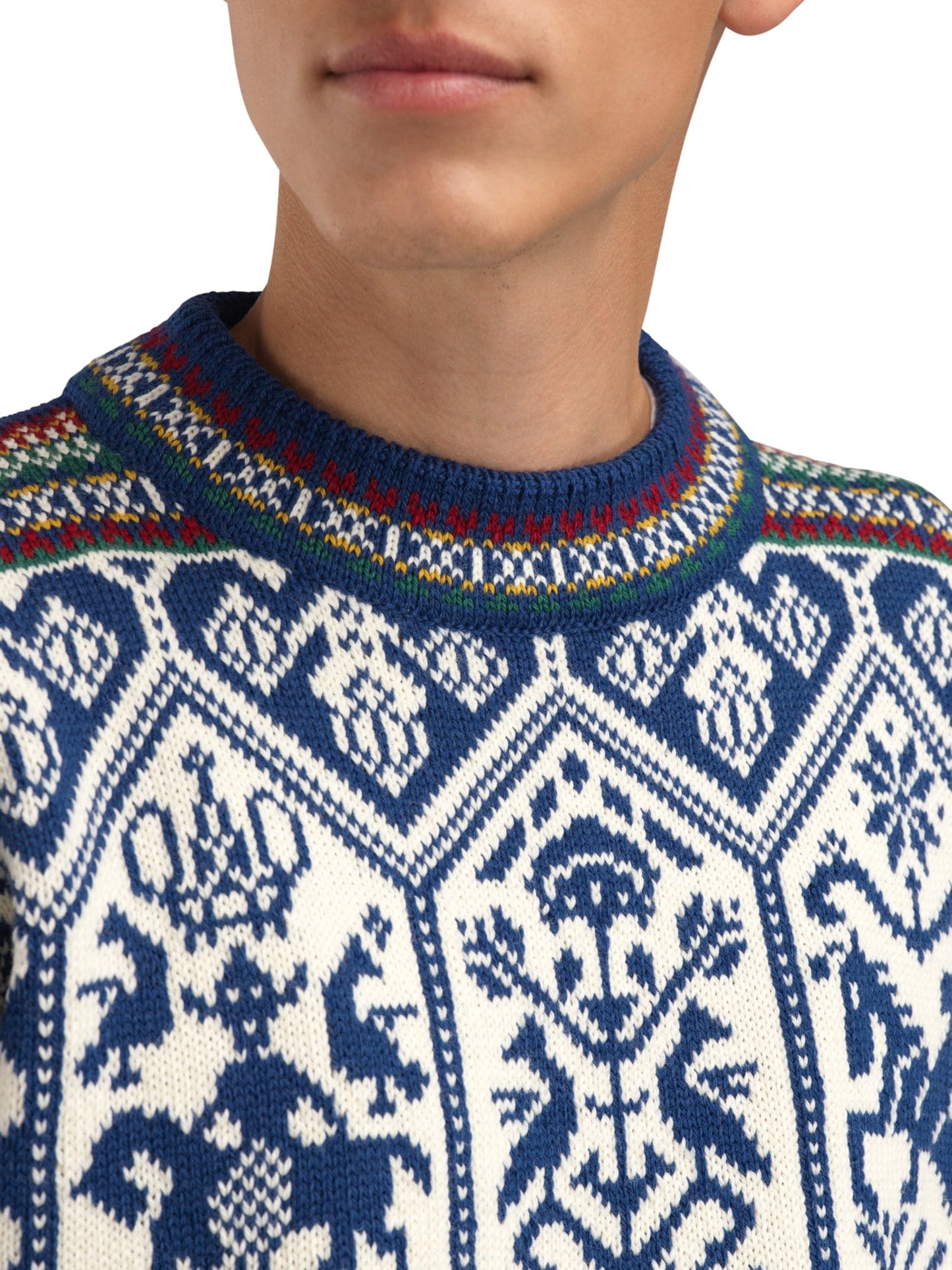 Dale of Norway 1994 Masculine Sweater Indigo Mustard Botttlegreen