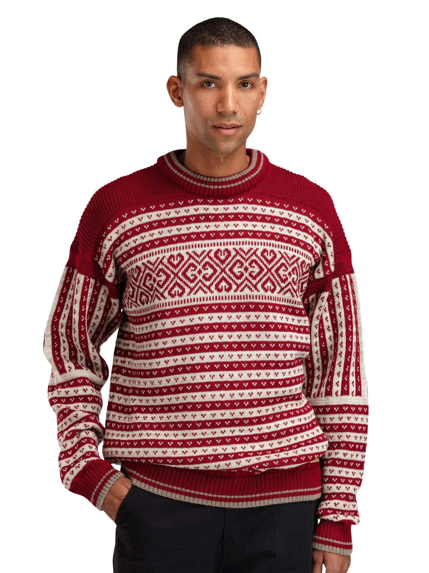 Dale of Norway Ramberg Masc  Sweater Redrose Mountainstone Sand mel