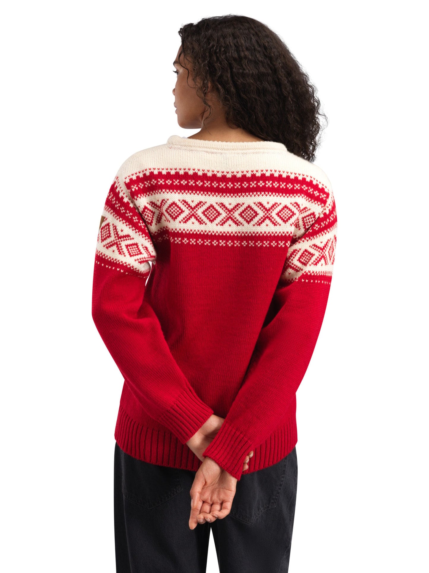 Dale of Norway Cortina 1956 Unisex Sweater - Norwegian Wool Raspberry Off-white