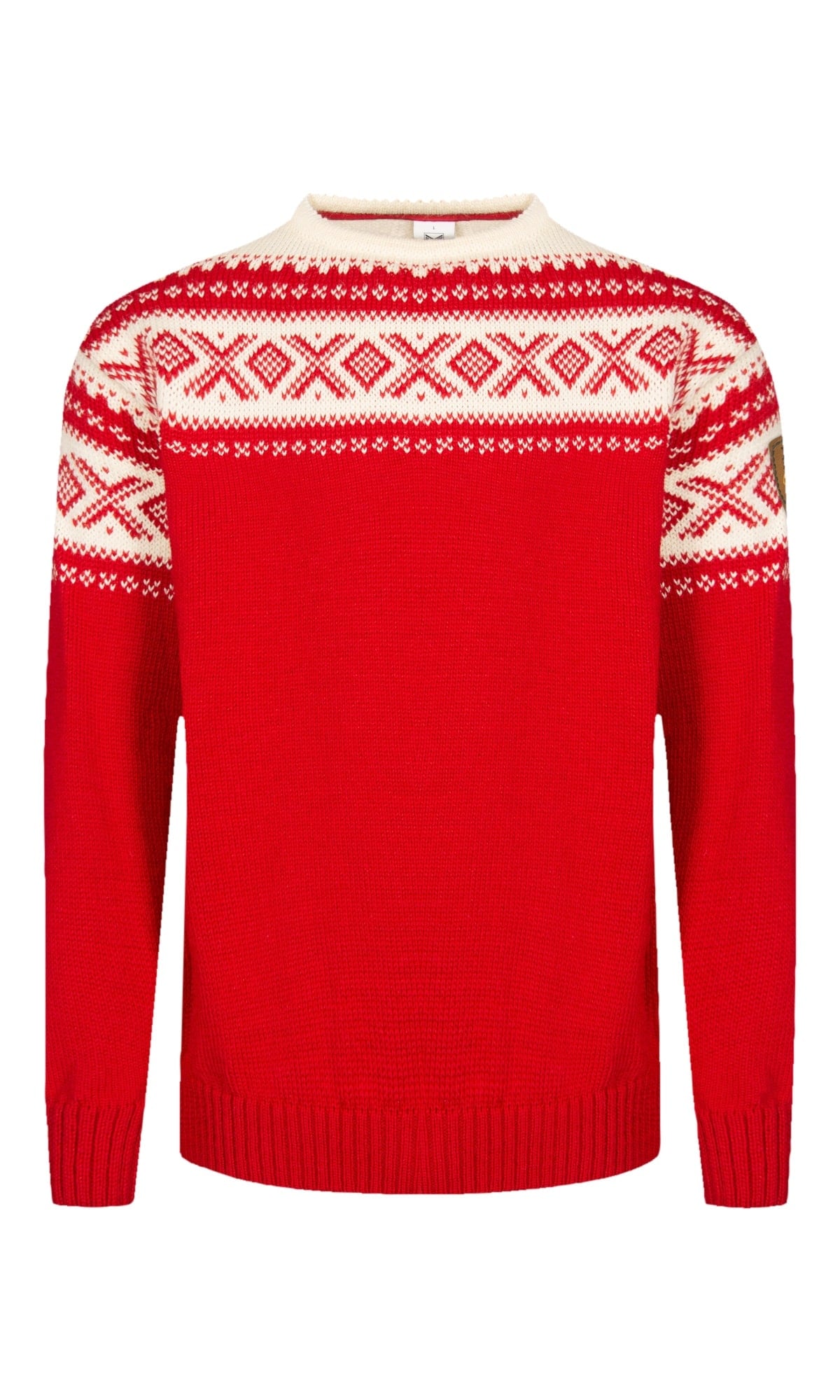 Dale of Norway Cortina 1956 Unisex Sweater - Norwegian Wool Raspberry Off-white