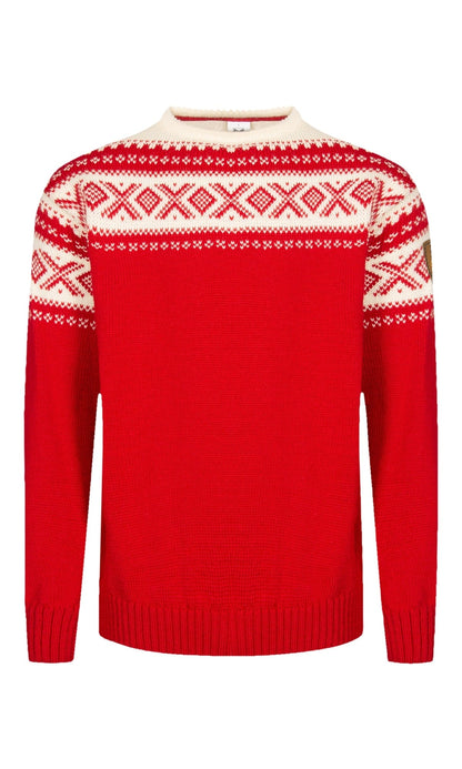 Dale of Norway Cortina 1956 Unisex Sweater - Norwegian Wool Raspberry Off-white